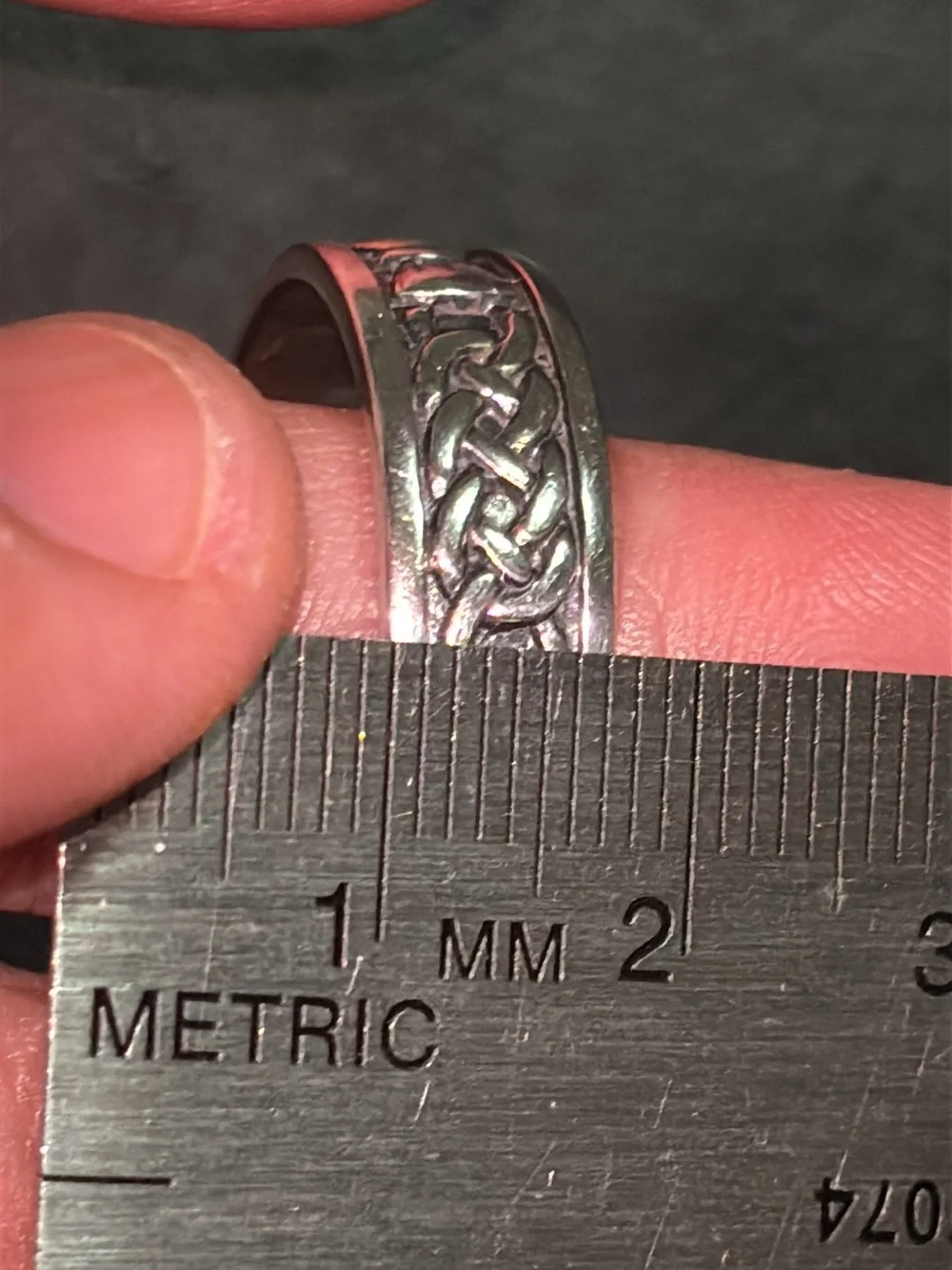 Vintage Sterling Silver Embossed Claddagh Ring for Men